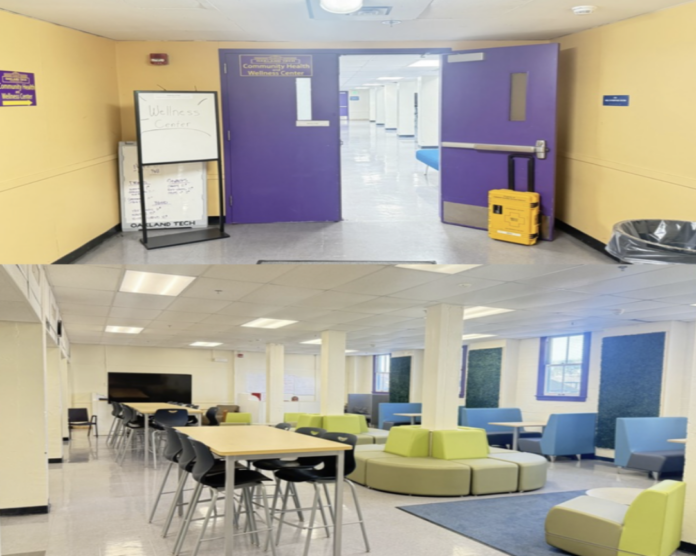 The Wellness Center is located in the basement of Oakland Tech across from the College and Career Center